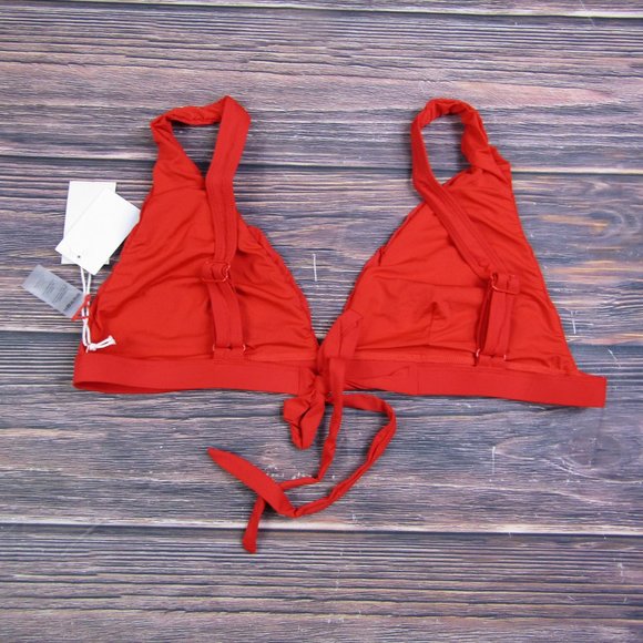 Good American NEW 4XL Size 7 Red Sexy Boost Bikini Top Swim Strappy - Picture 2 of 4